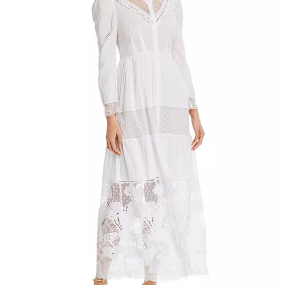 French connection Adeona Lace Dress

White linen